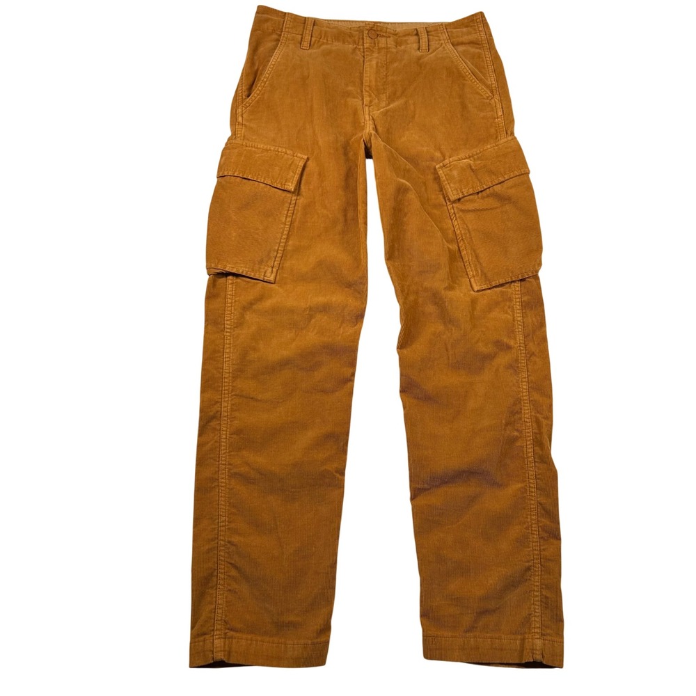 Levis Corduroy Cargo Pants Men 31x32 (fits 31x30) Straight Utility Camel Mustard